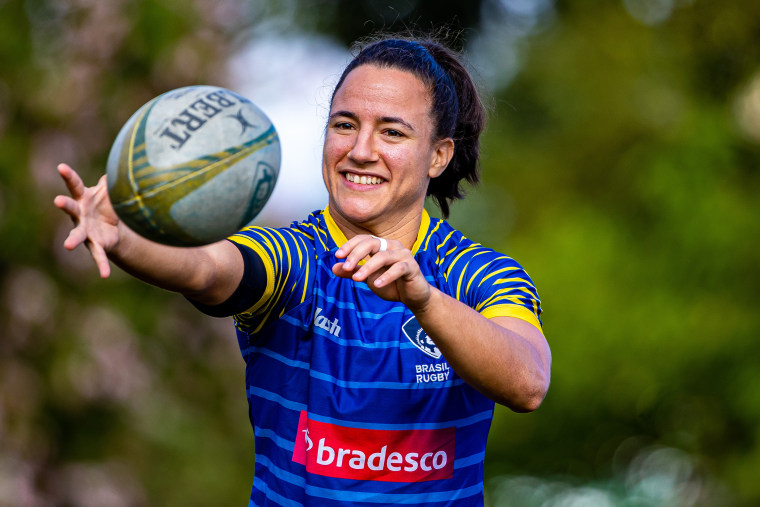 Image:  Isadora Cerullo  during a Brazil's Rugby Sevens Women's Team training session at NAR sports campus on April 23, 2021 in Sao Paulo, Brazil.