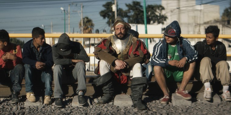 Eduardo San Juan, center, stars as a conquistador in the hybrid documentary film "499."