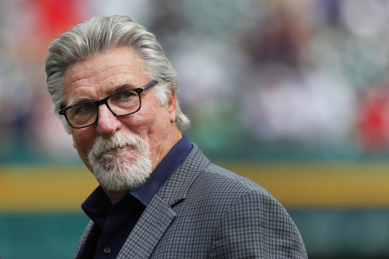Former Detroit Tigers pitcher Jack Morris watches a baseball game between the Tigers and the Chicago White Sox in Detroit on June 3, 2017.