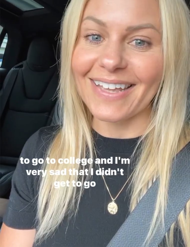 Bure shared a selfie video to say she was "very sad" she and husband Valeri Bure weren't able to drop off their son Maksim at his college.