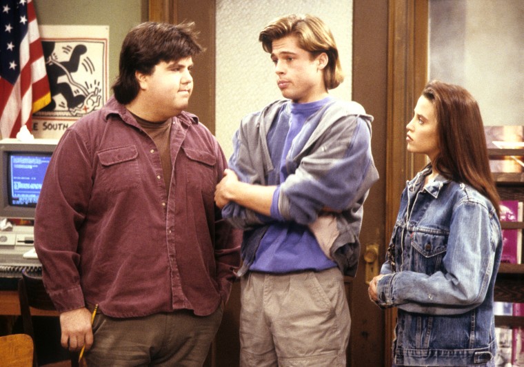 L-R: DAN SCHNEIDER;BRAD PITT;LESLIE BEGA