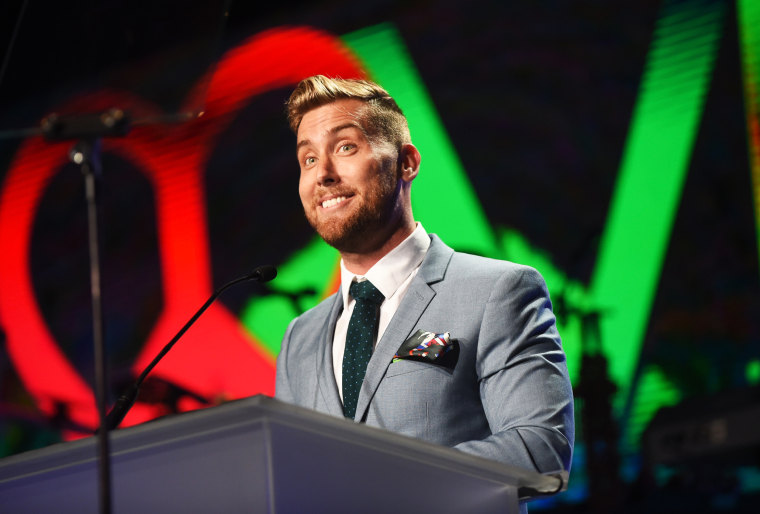 Lance Bass speaks during the 24th Annual Race To Erase MS Gala in Beverly Hills, Calif., on May 5, 2017.