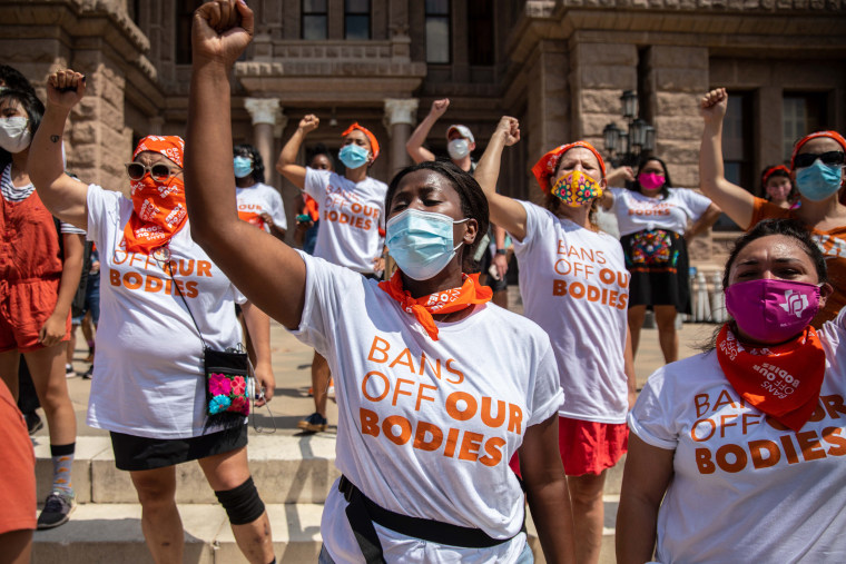 Image: A "Bans Off Our Bodies" protest at the Texas State Capitol.