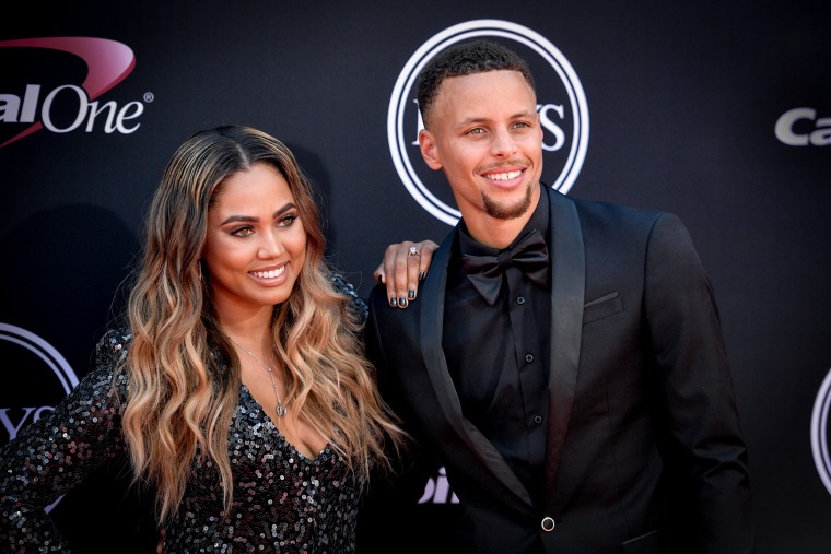 NBA player Steph Curry and Ayesha Curry attend The 2017 ESPYS on July 12, 2017 in Los Angeles.