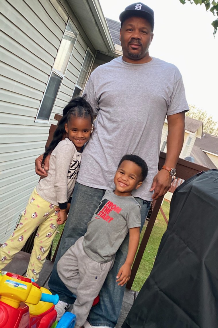 Brian Foster with his grandchildren.