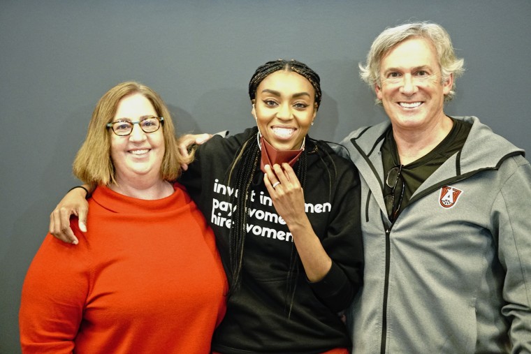 Renee Montgomery with Suzanne Abair and Larry Gottesdiener. 