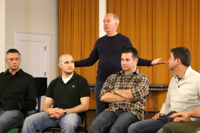 Image: Greg Miraglia trains basic academy students in San Francisco.