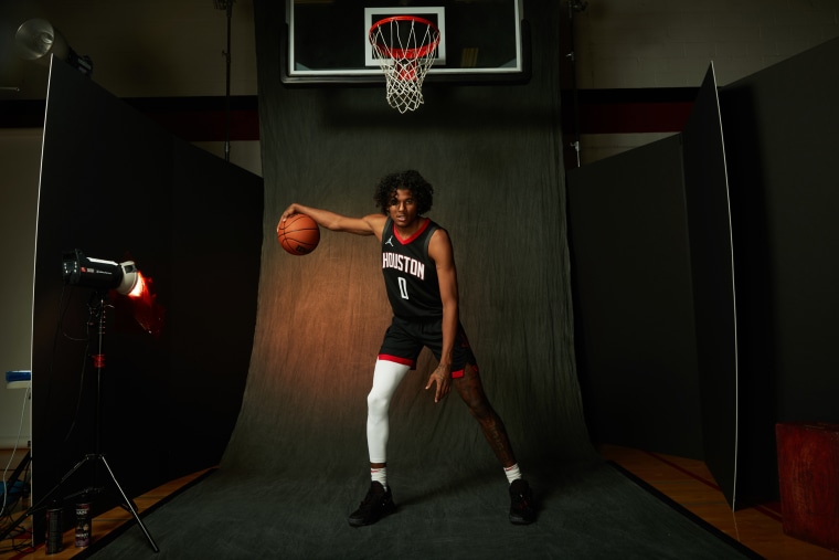 Jalen Green of the Houston Rockets in Las Vegas on Aug. 14, 2021.