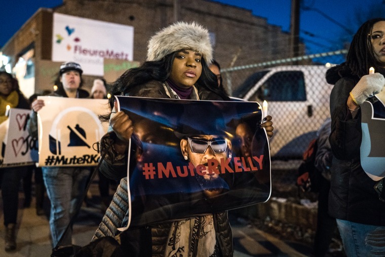Demonstrators Gather In Chicago In Support Of R. Kelly's Victims