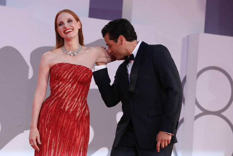 Jessica Chastain and Oscar Isaac at Venice Film Festival