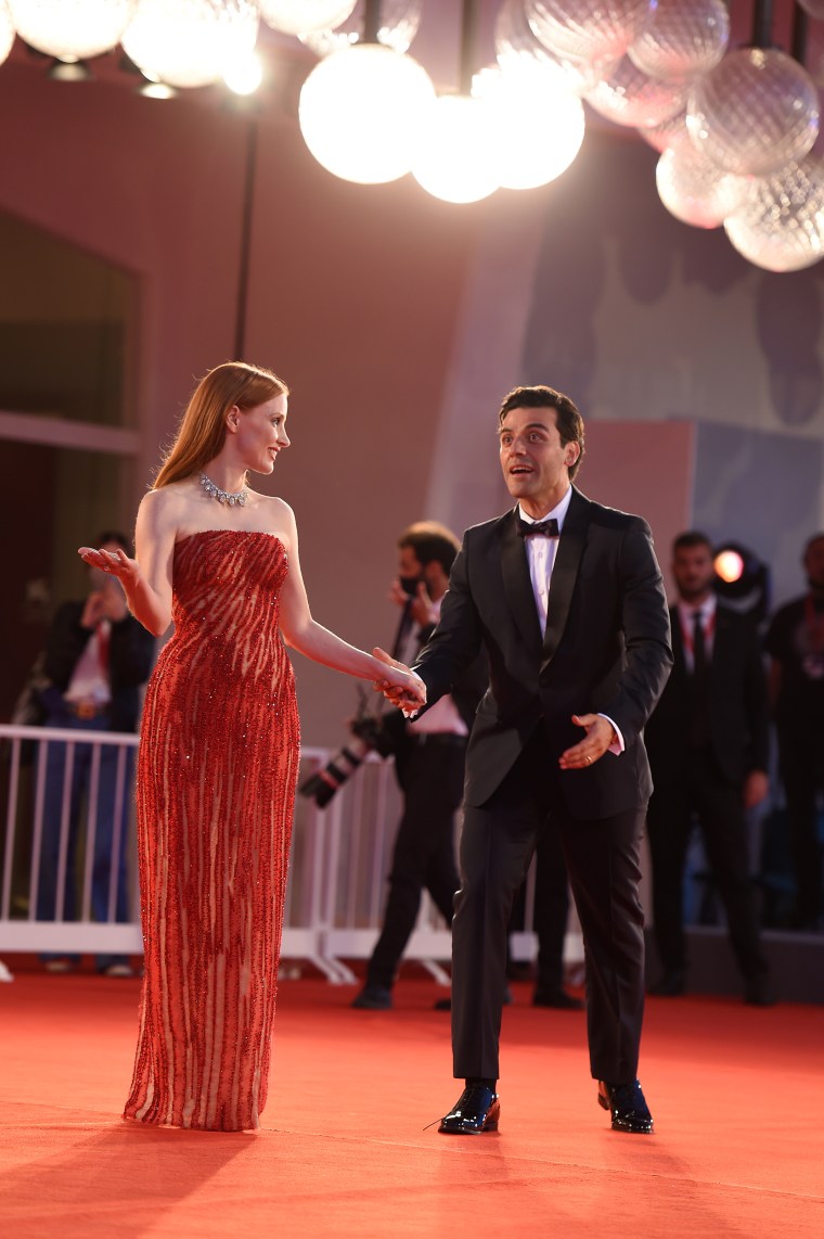 Jessica Chastain and Oscar Isaac at Venice Film Festival