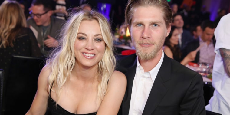 Kaley Cuoco and Karl Cook attend Seth Rogen's Hilarity For Charity at Hollywood Palladium on March 24, 2018 in Los Angeles, California.