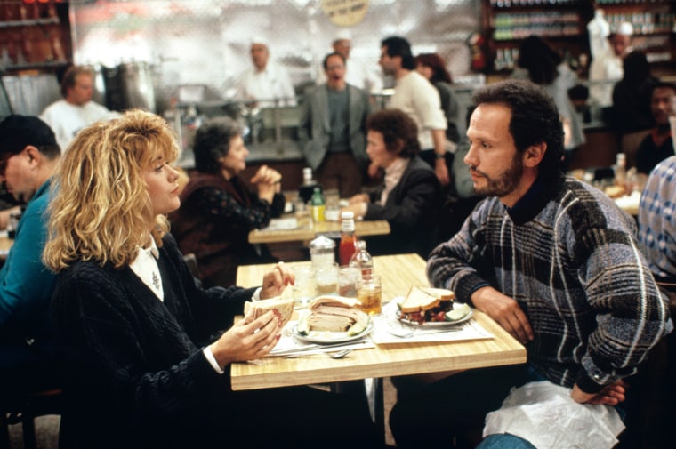 Meg Ryan and Billy Crystal in the original deli scene from 1989's "When Harry Met Sally..."