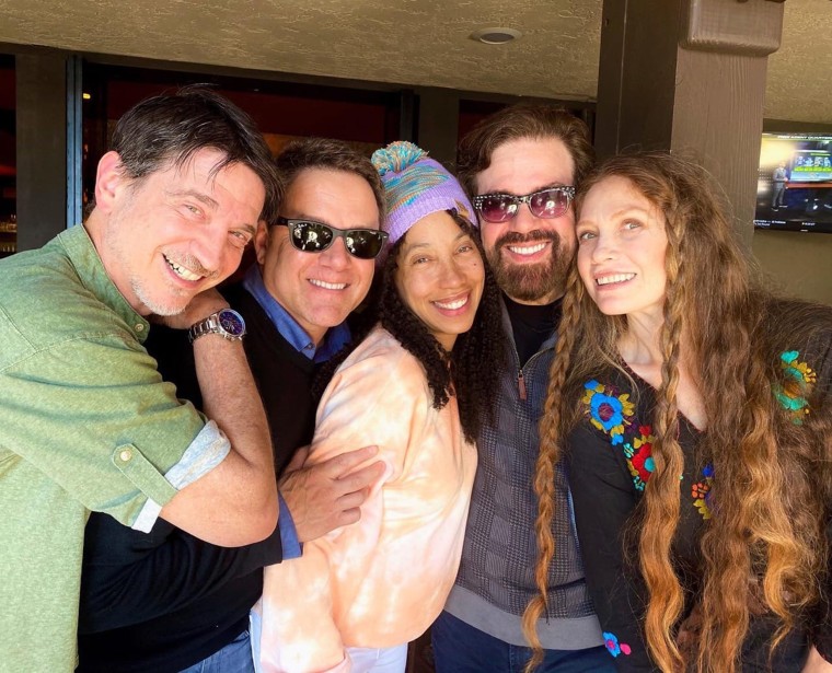 Dan Frischman, Tony O'Dell, Kimberly Russell, Dan Schneider and Khrystyne Haje together in 2020.