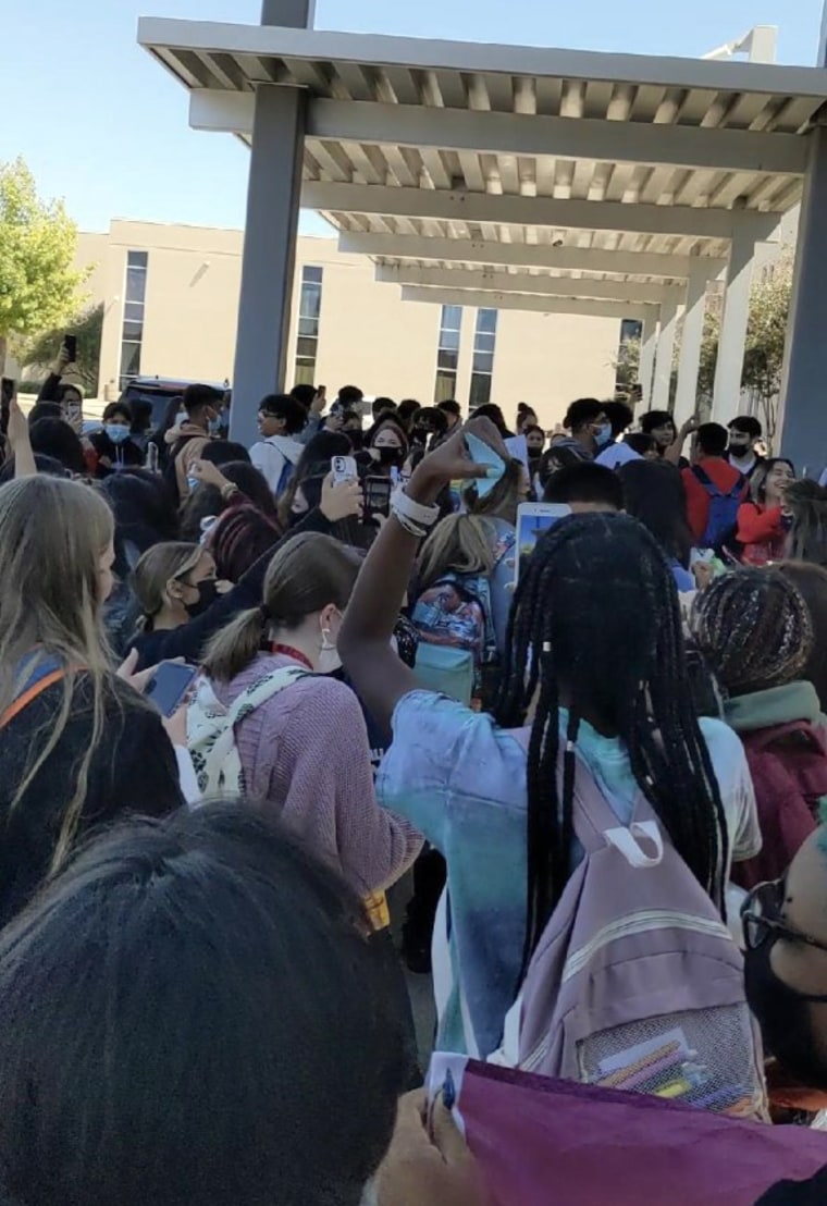  A student walkout at MacArthur High School in Irving, Texas.