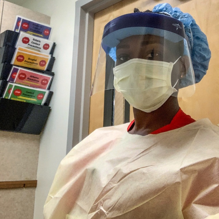 Mawata Kamara, an emergency room nurse in California.