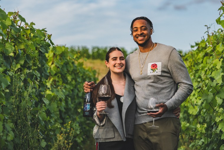 C.J. McCollum with his wife Elise on July, 3rd 2020.