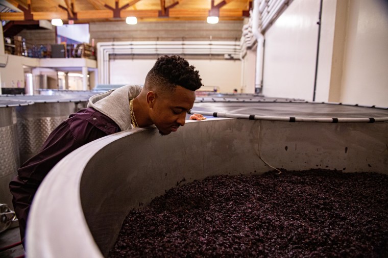 C.J. McCollum Tours Adelsheim Vineyard on Sept. 25, 2019.