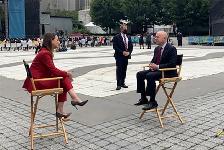 Alicia Menendez interviews Homeland Security Secretary Alejandro Mayorkas  for the “American Voices: Latinos Inside the White House” special airing Sunday, Oct. 10 at 7 p.m. ET on MSNBC.