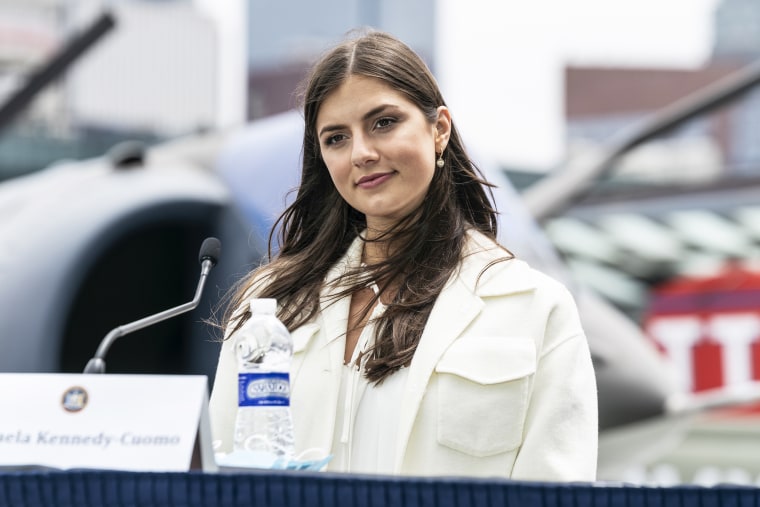 Michaela Kennedy-Cuomo attends a press conference in New York on May 25, 2020.