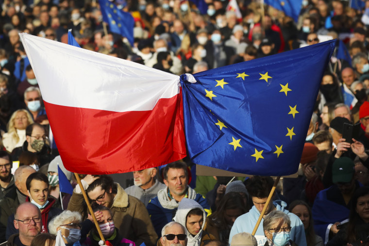 Pro EU Demonstration In Krakow, Poland