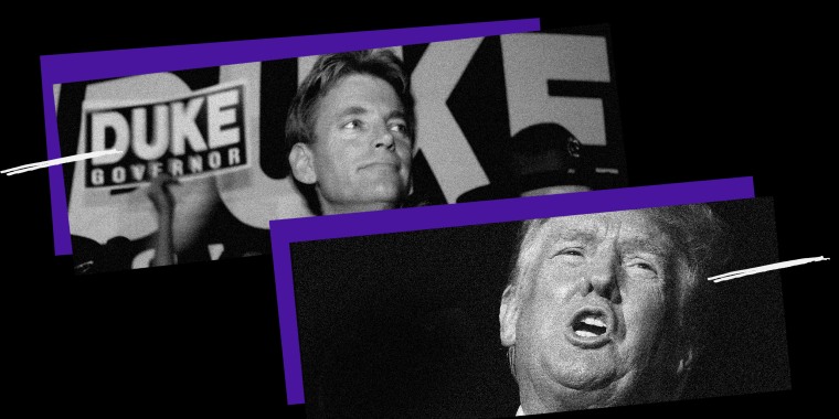 Photo illustration: David Duke and Donald Trump