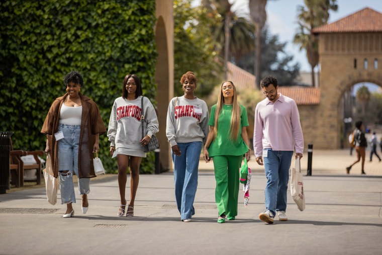 Natasha Rothwell, Yvonne Orji, Issa Rae, Amanda Seales and Wade Allain-Marcus in Season Five of "Insecure."