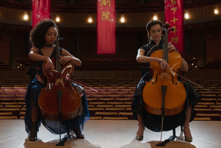 Logan Browning and Allison Williams in "The Perfection."