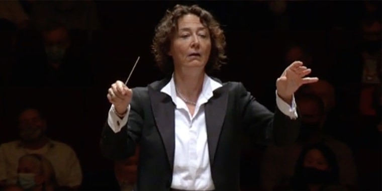 Nathalie Stutzmann, the conductor of the Atlanta Symphony Orchestra.