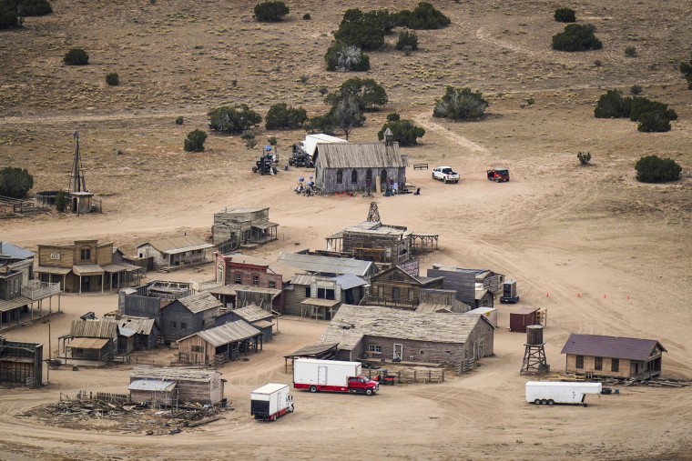 Image: The set of "Rust" in the Bonanza Creek Ranch in Santa Fe, N.M., on Oct. 23, 2021.