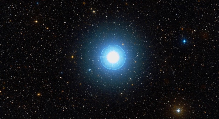 Image: The bright star Algol, in the constellation Perseus about 93 light years away, has been considered an "unlucky" star since ancient times, possibly because it visibly changes in brightness every few days.