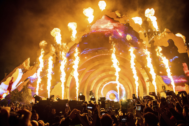 Image: Travis Scott performs at the Astroworld Music Festival in Houston on Nov. 5, 2021.