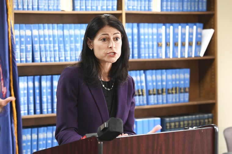 Attorney General Dana Nessel announces charges for several security guards from Northland Mall in the 2014 death of McKenzie Cochran in Detroit on Oct. 14, 2021.
