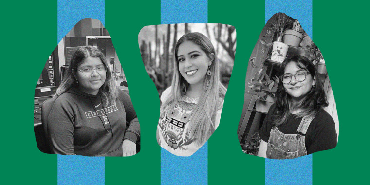 Brenda Elizondo, Daisy Gomez-Fuentes and Noemi Rodriguez are first-generation Latina college students.