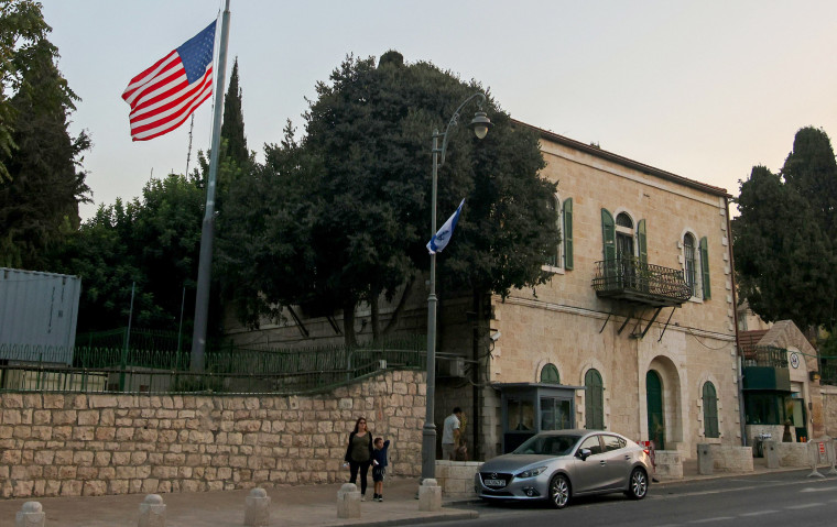 The U.S. consulate in Jerusalem on  Oct. 27, 2021.