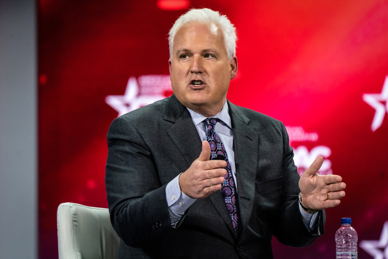 Matt Schlapp speaks during a panel discussion at the Conservative Political Action Conference (CPAC) in Orlando, Fla., on Feb. 27, 2021.