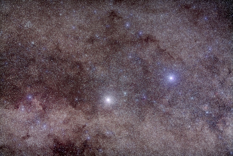Alpha and Beta Centauri, recorded from Atacama Lodge, Chile, in March 2010.
