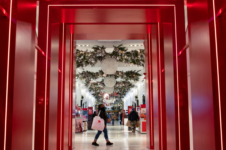 Customers shop inside Macy's Herald Square during early opening for the Black Friday sales in New York City in 2020. 