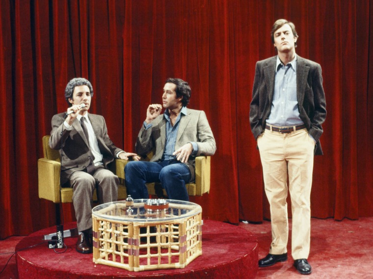 Image: Harry Shearer, Chevy Chase, and Peter Aykroyd