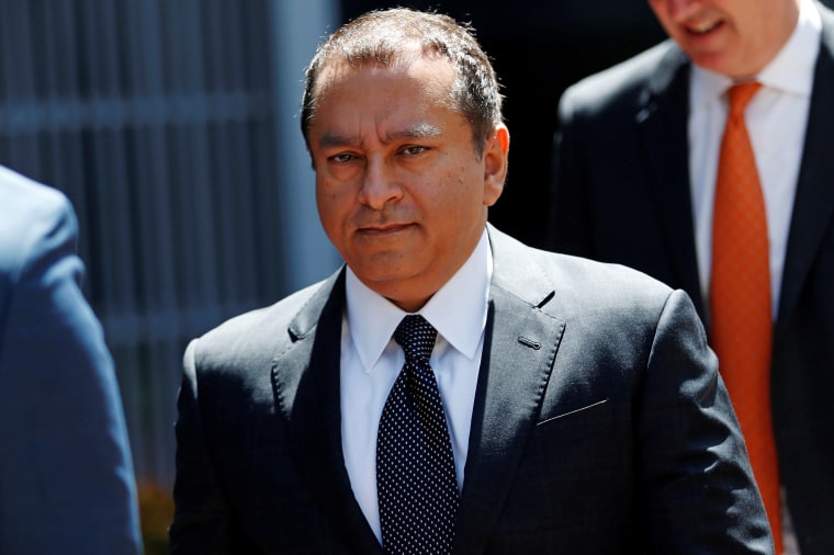 Image: Former Theranos President and COO Ramesh "Sunny" Balwani leaves after a hearing at a federal court in San Jose, Calif., on July 17, 2019.
