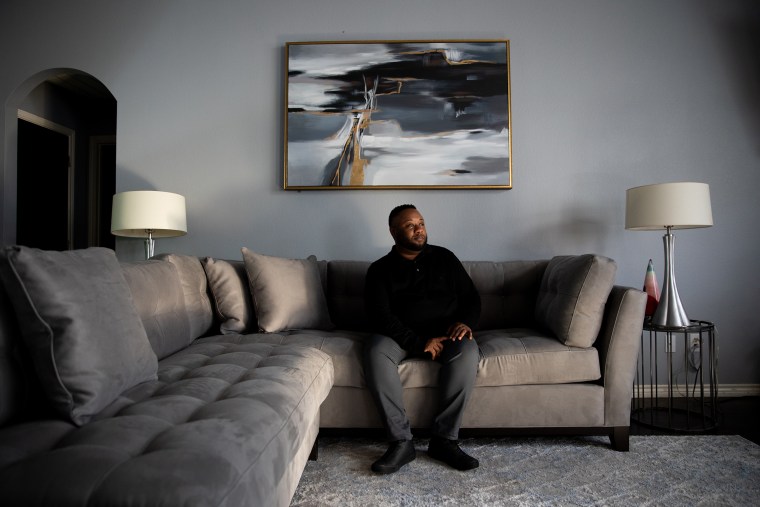 Image: Tahj Graham at home in Mansfield, Texas, on Nov. 28, 2021.