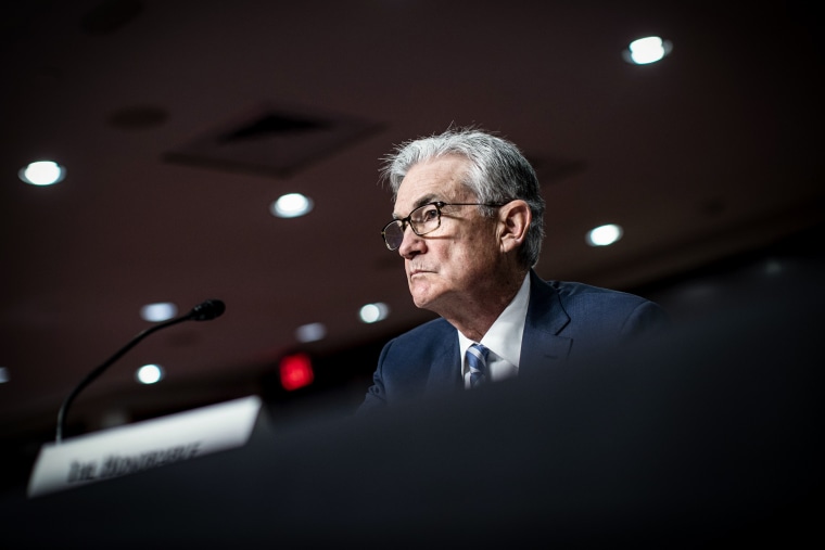 Jerome Powell, chairman of the U.S. Federal Reserve, during a Senate Banking, Housing and Urban Affairs Committee hearing in Washington, D.C., on Nov. 30, 2021.
