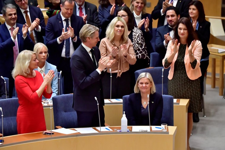 Image: Swedish parliament elects Social Democrat leader as new PM for second time