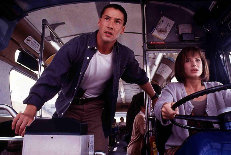 Keanu Reeves and Sandra Bullock starred together in the 1994 movie "Speed."