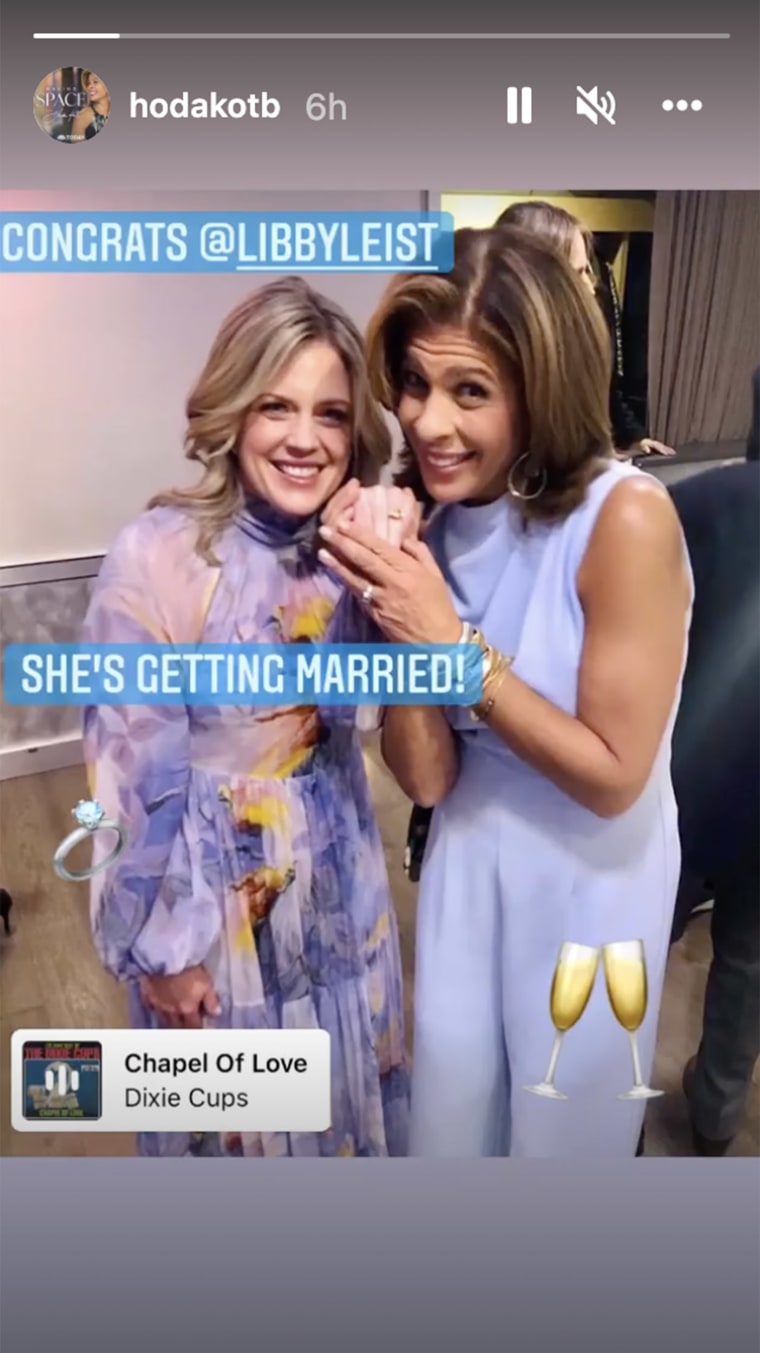 Hoda celebrated Libby's engagement with a sweet message on Instagram. 