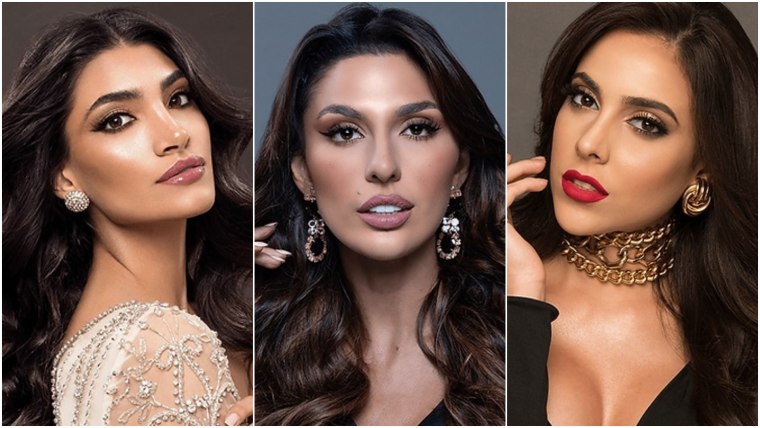 Nahemi Uequin Miss Bolivia, Valeria Rees Miss Costa Rica y Luiseth Materán Miss Venezuela