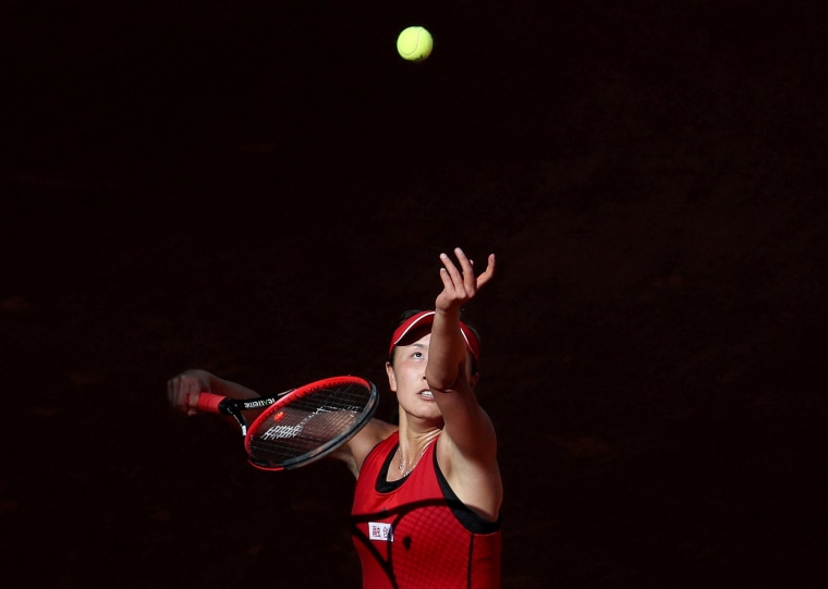 Image: China's Peng Shuai at the Madrid Open on May 6, 2018.