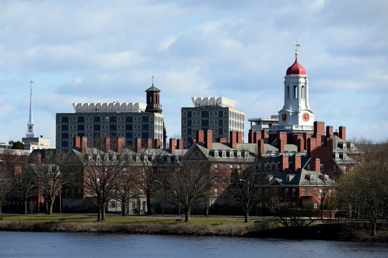 Image: Harvard University campus in Cambridge, Mass.