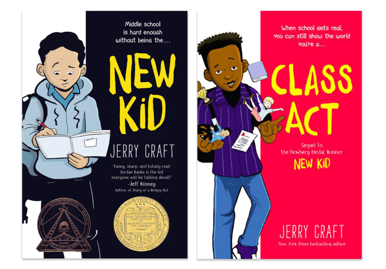 Image: "New Kid" and "Class Act" by Jerry Craft.