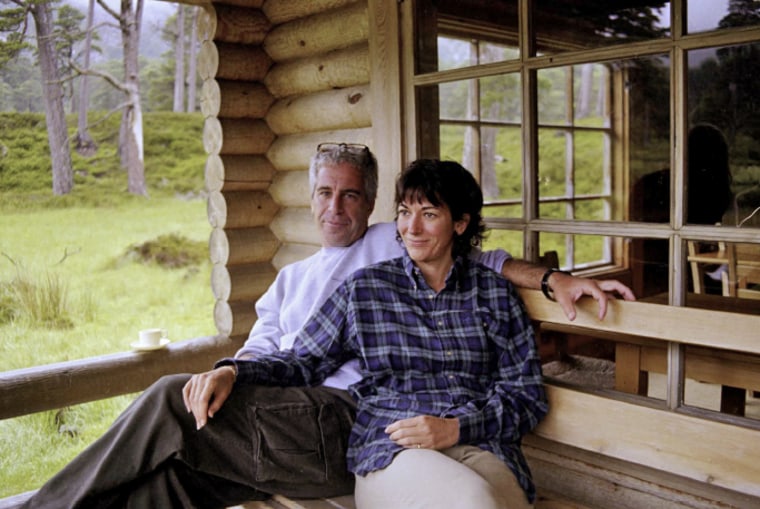 Ghislaine Maxwell and Jeffrey Epstein in an photo presented as evidence during Maxwell's trial in New York.